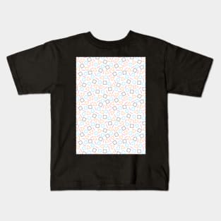 Geometric Shapes Pattern (White) Kids T-Shirt